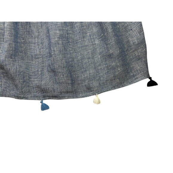 Vineyard Vines Women's Linen Chambray Tiered Tassel Dress Swim Coverup Size M - Picture 4 of 15